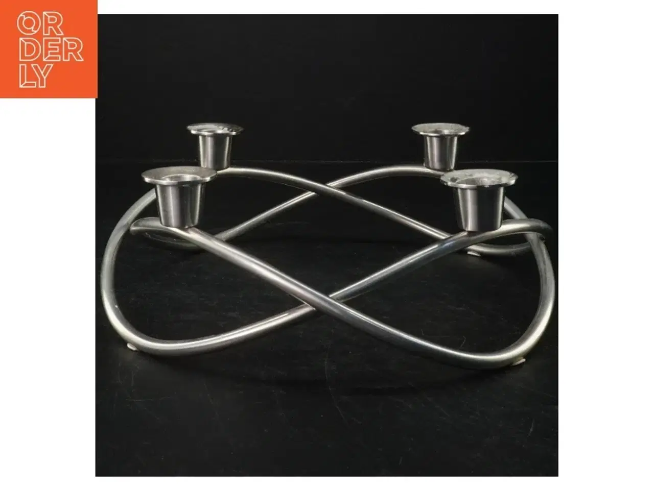 Billede 1 - Rustfrit stål lysestage fra Georg Jensen (str. Ø 25)