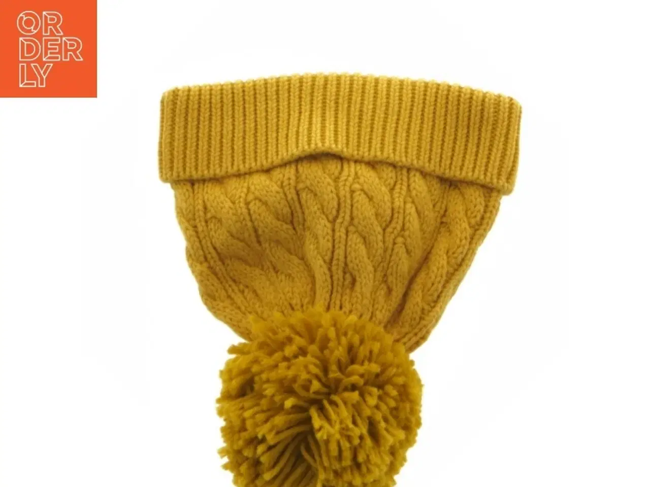 Billede 6 - Gul strikket hue med pompon fra Next (str. 6 mdr)