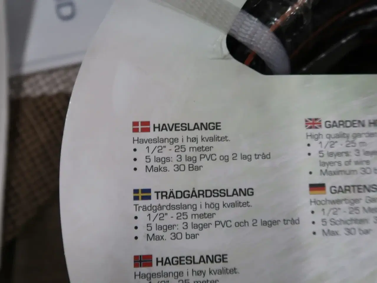 Billede 4 - 2 stk. HOME It Garden  haveslange, 5-lags, ½", 25 m