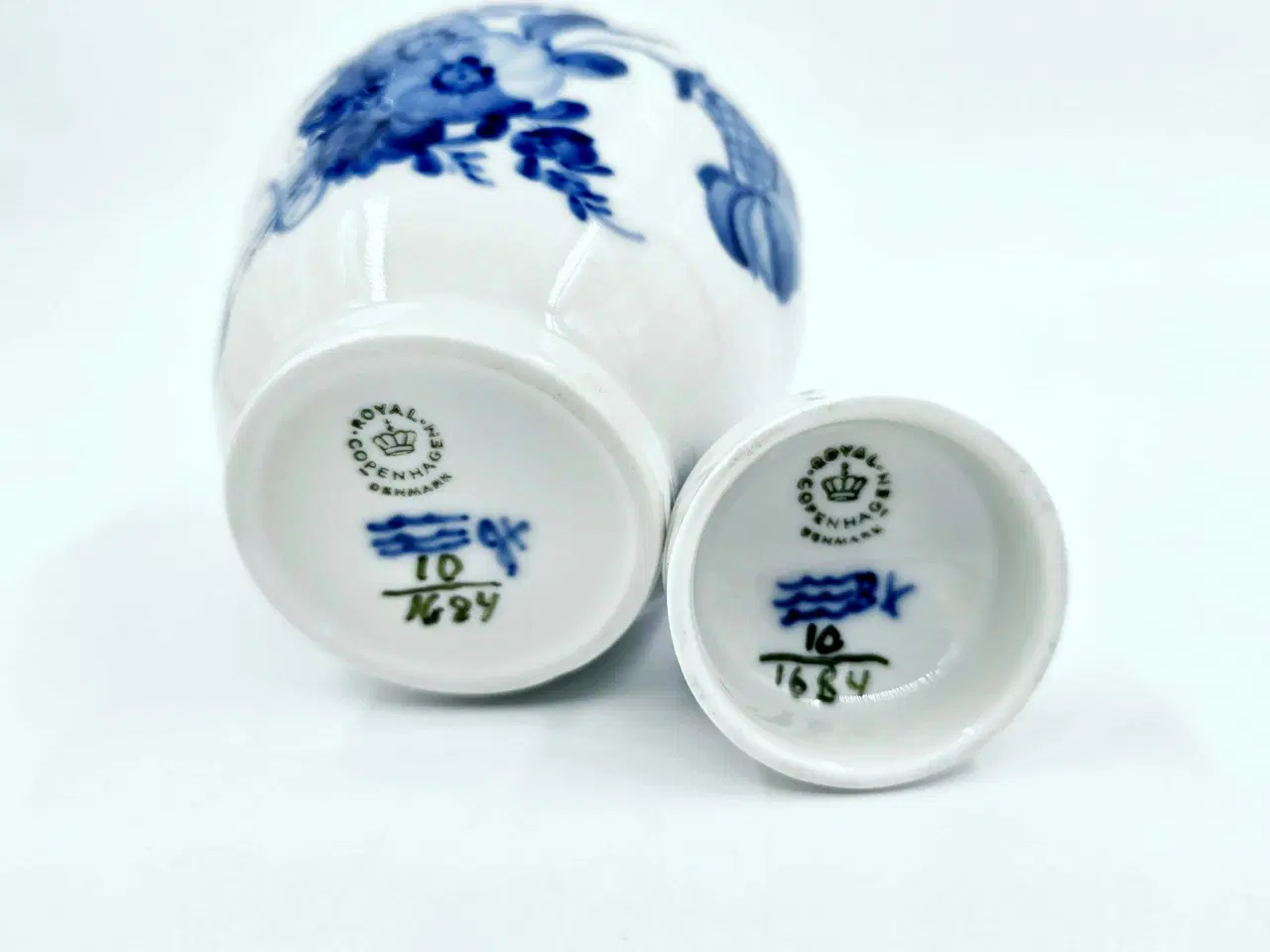 Billede 10 - Blå Blomst krukke med låg / Tedåse 1 sortering