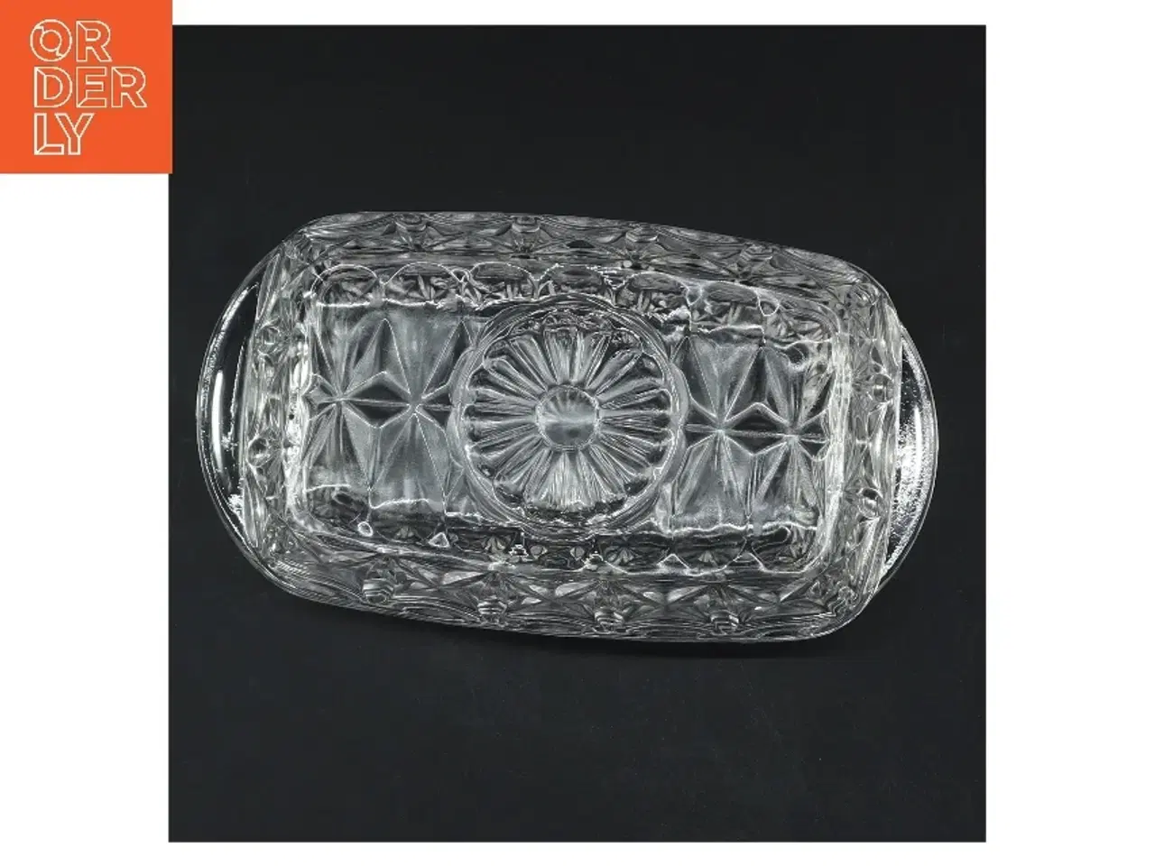 Billede 3 - Glas smørfad med låg (str. 19 cm)