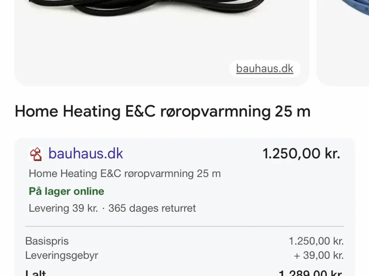 Billede 3 - Varmekabel 25 M