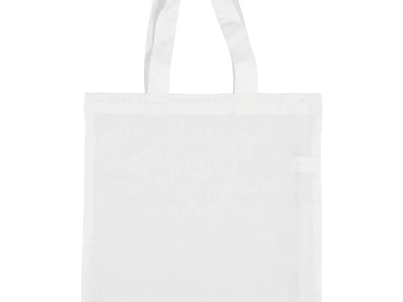 Billede 1 - Stilfuld hvid mulepose i 100% bomuld, 28x30 cm