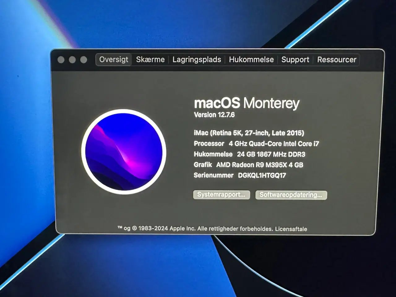 Billede 2 - iMac 27", 512 gb ssd, 24 gb ram