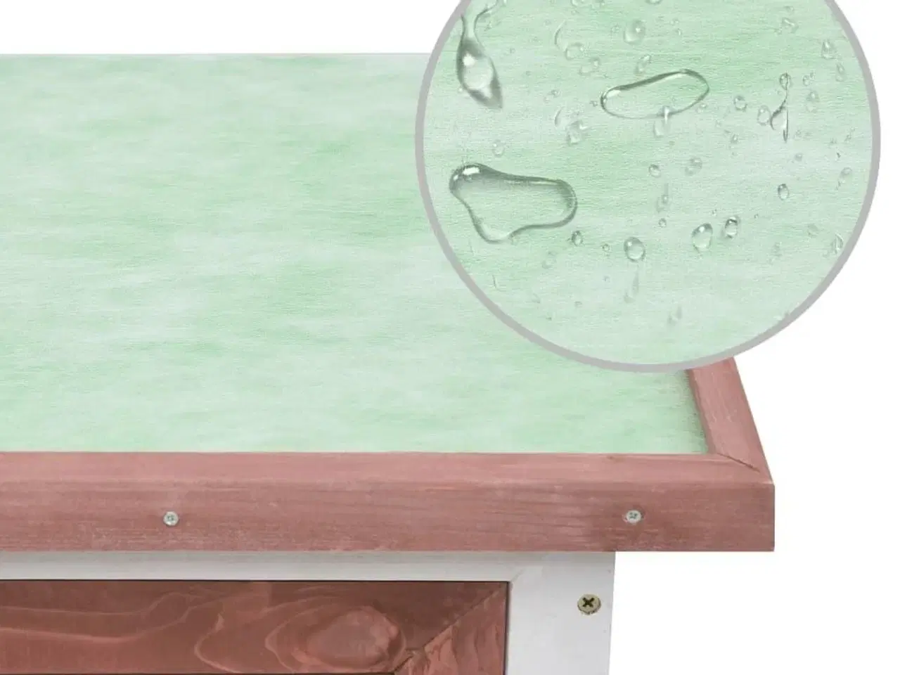 Billede 6 - Udendørs kaninbur 1 niveau træ brun