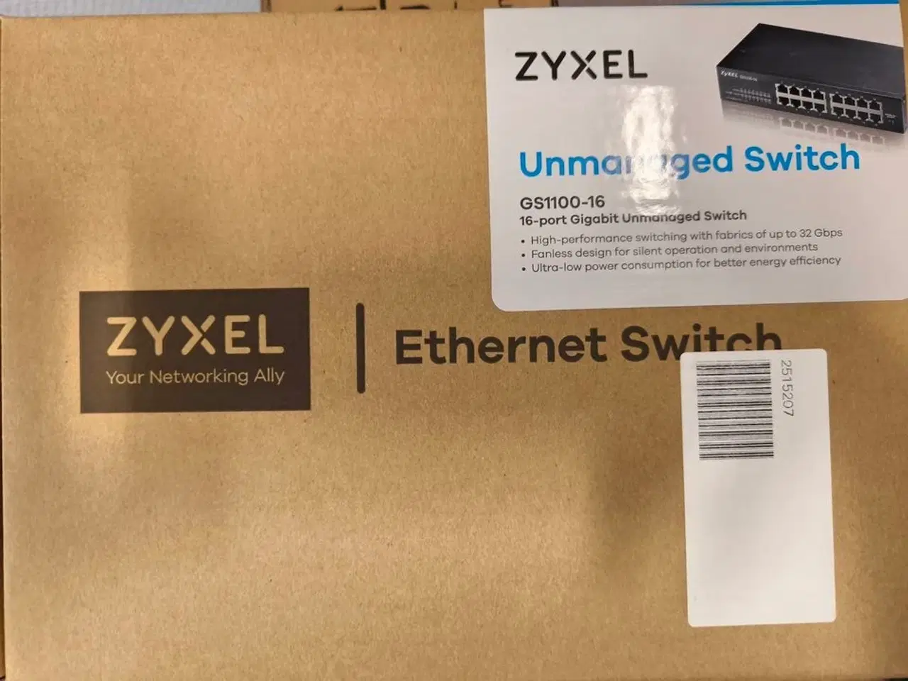 Billede 1 - Netværksswitch ZYXEL GS1100-16 16 port (ubrugt)