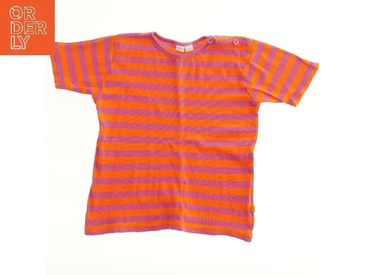 Billede 1 - Børne t-shirt med striber (str. 98)