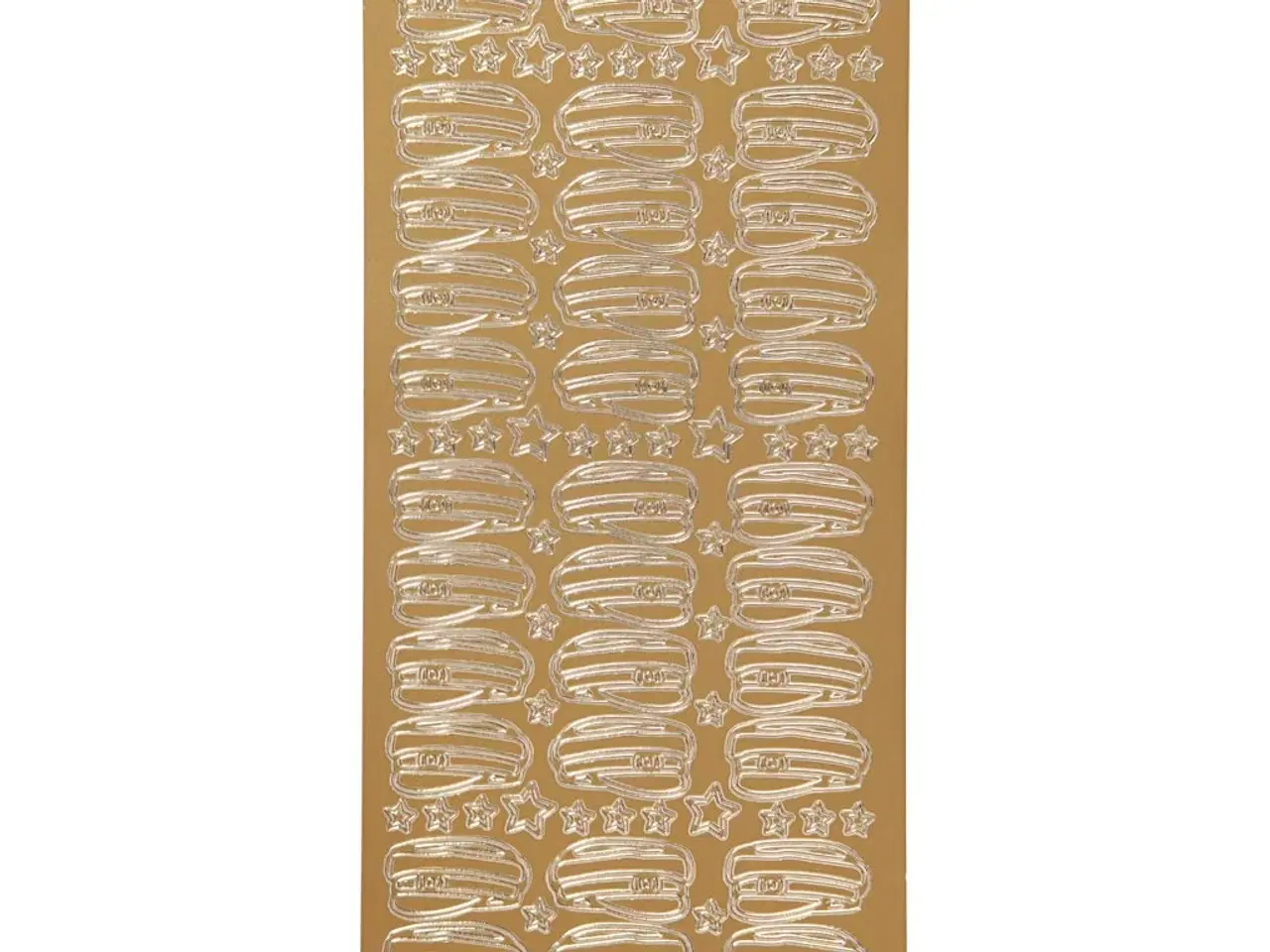 Billede 1 - Stickers, hat, ark 10x23 cm, guld, 1 ark