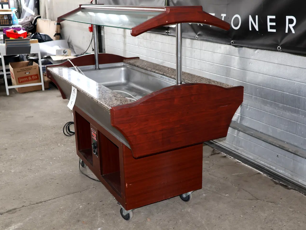 Billede 3 -  ITS varmebuffet model SB-Hot 155. m/lys og hjul. 