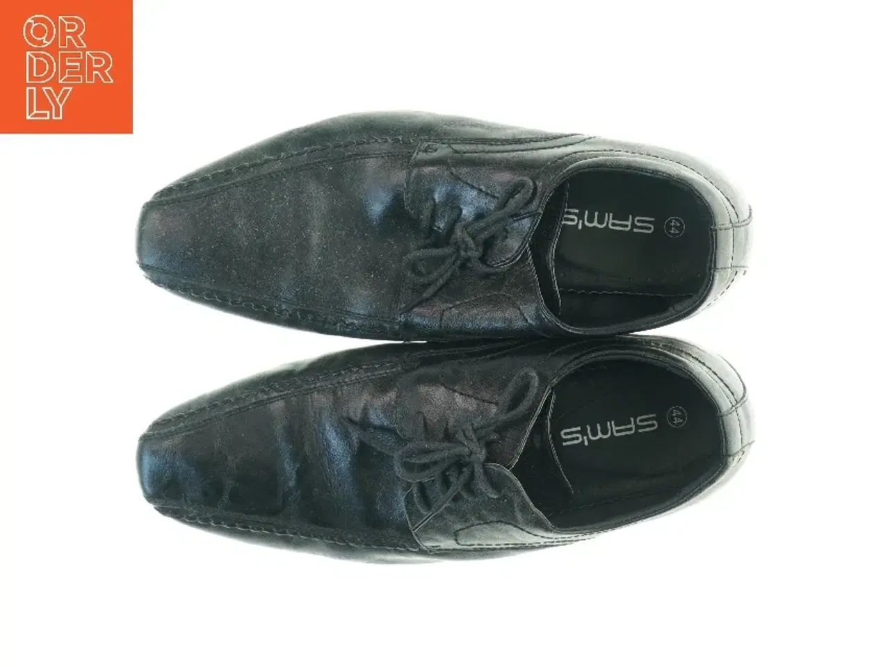 Billede 2 - Sorte lædersko til mænd fra Sams (str. 44)