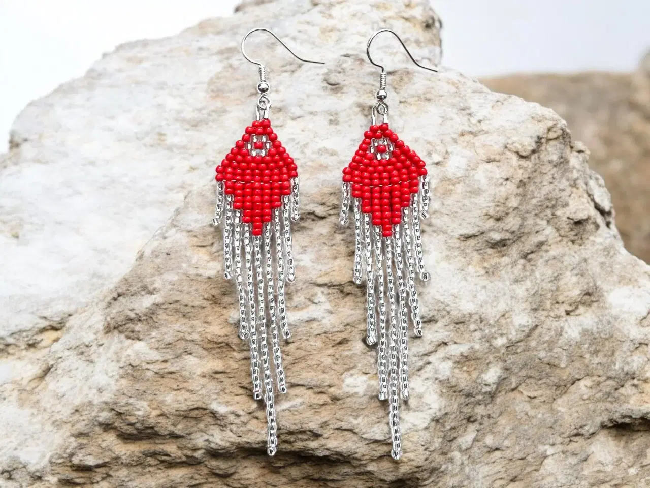 Billede 1 - Grønlandske perle øreringe