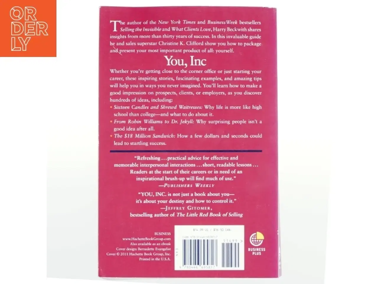 Billede 2 - You, Inc. af Harry Beckwith, Christine K. Clifford (Bog)