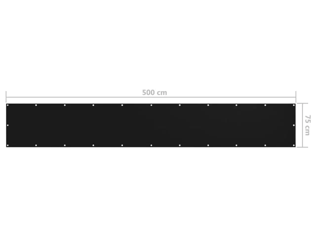 Billede 5 - Altanafskærmning 75x500 cm oxfordstof sort