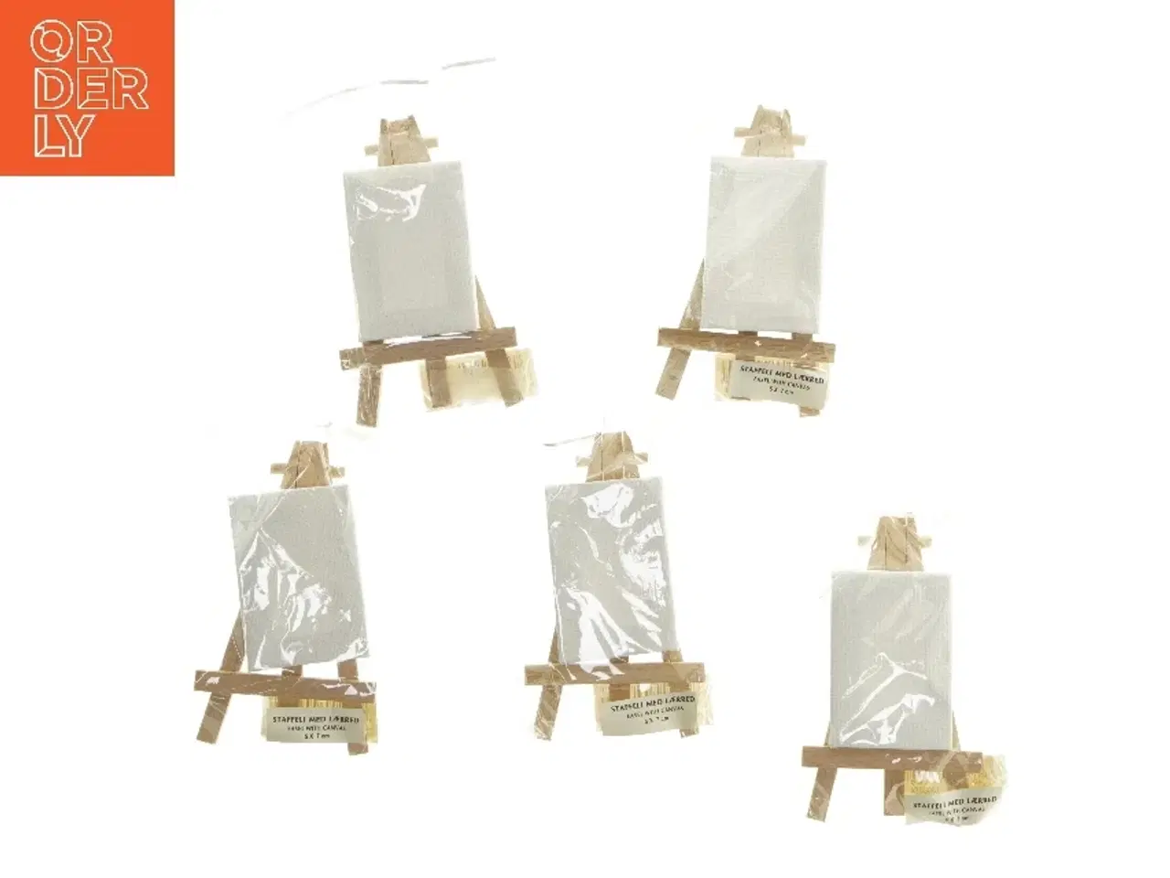 Billede 1 - Mini staffeli/bord med lærred (str. 5 stk 5x7 cm)