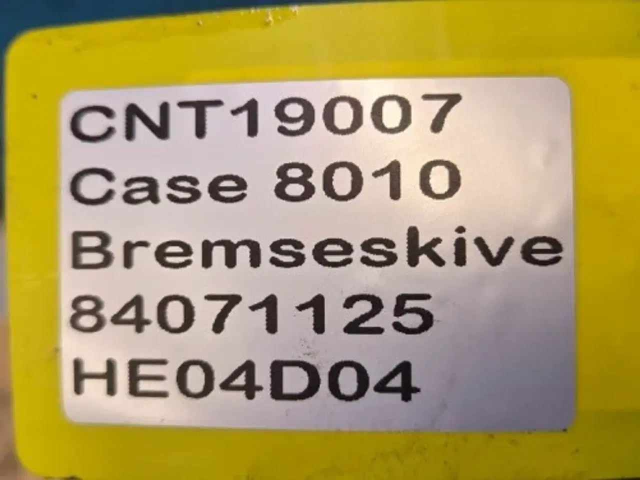 Billede 9 - Case 8010 Bremseskive 84071125