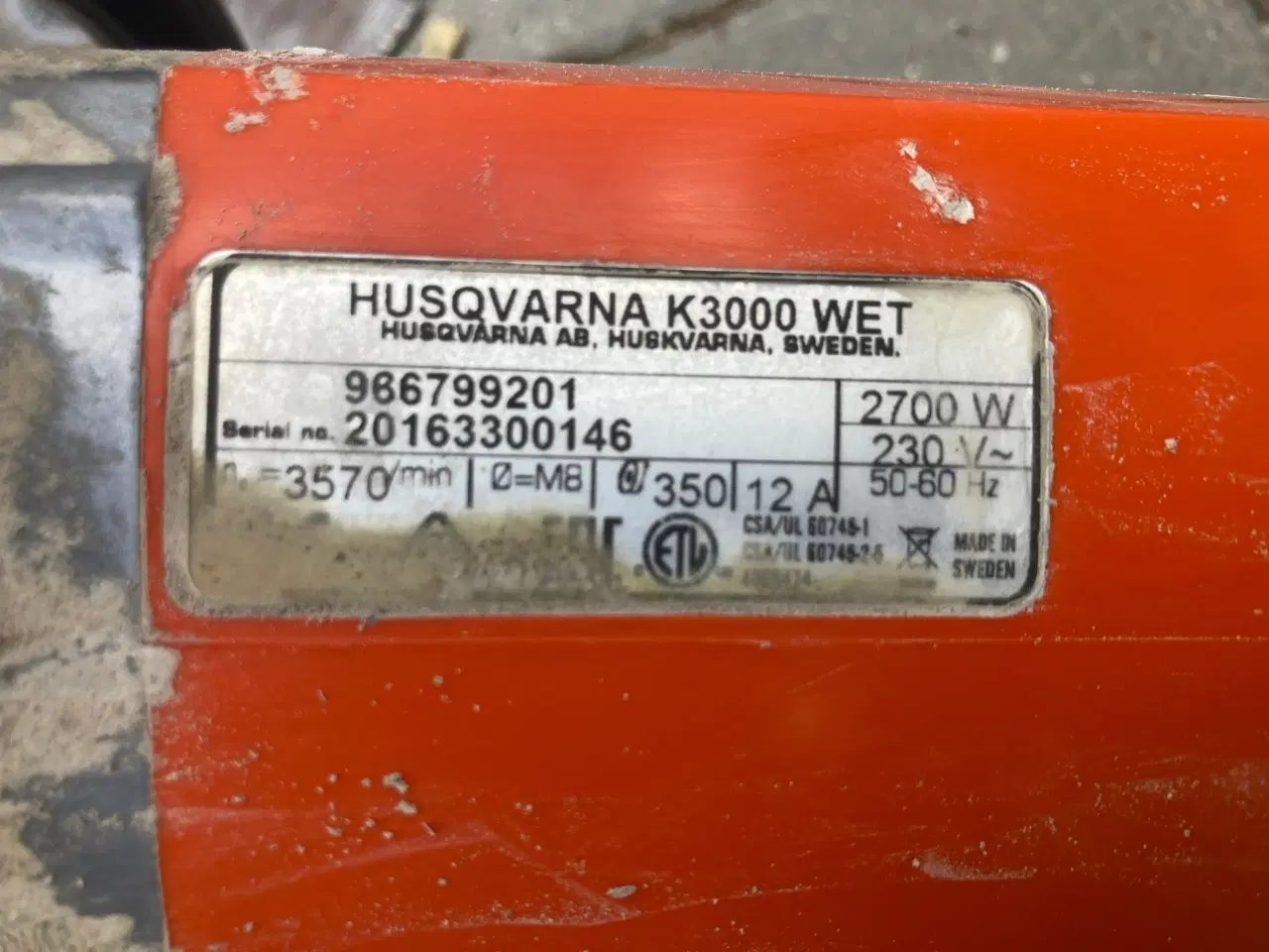 Billede 4 - Husqvarna kapsav K3000 WET