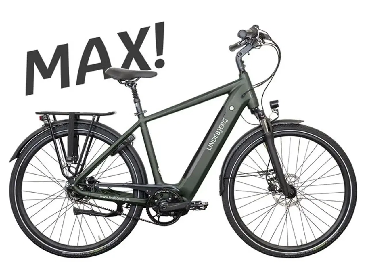 Billede 1 - Lindebjerg 28'' Elcykel Center Royal MAX H - Mat grøn