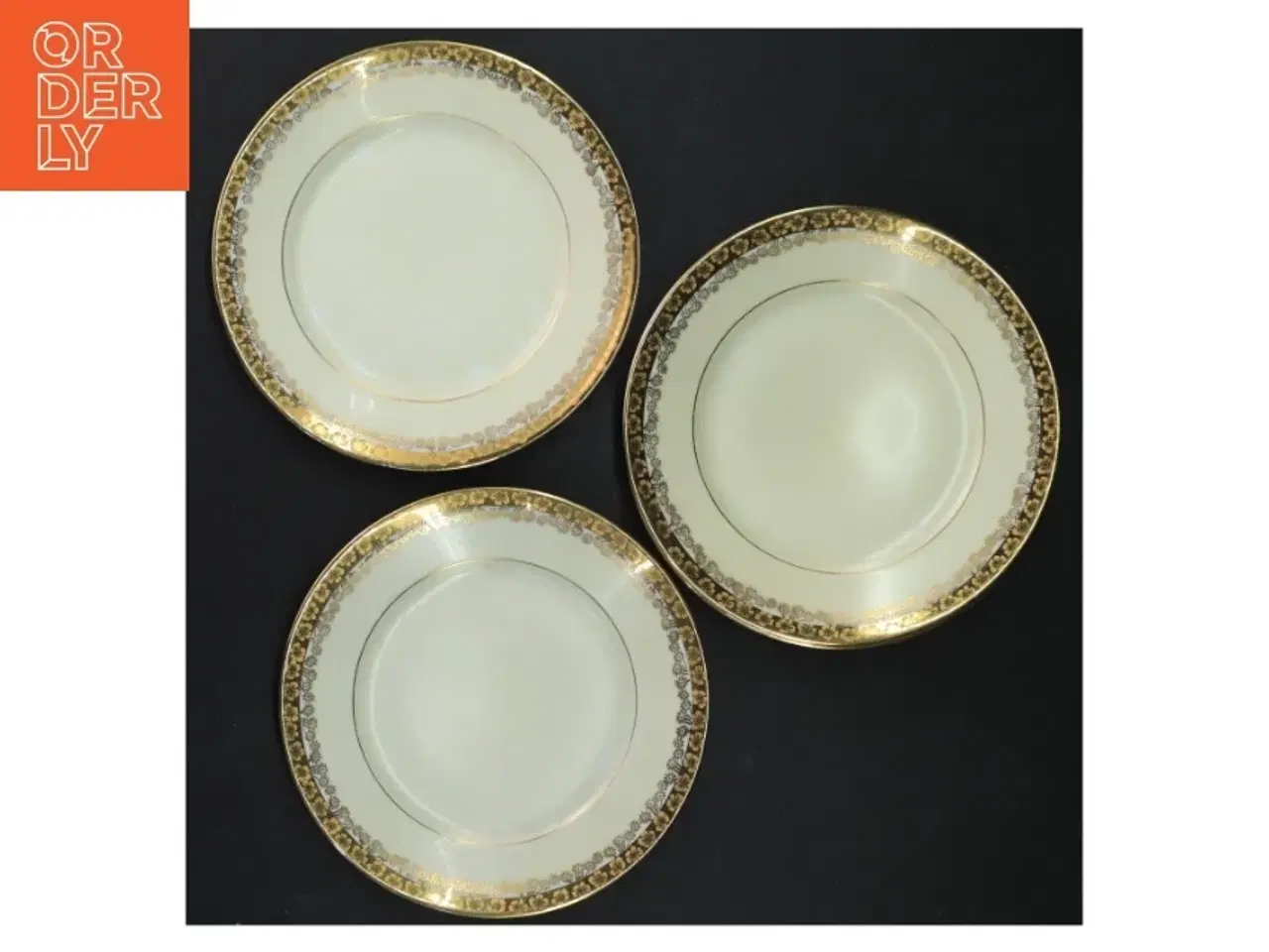 Billede 2 - Porcelænstallerkener med guldkant fra KPM (str. Ø 15 cm)