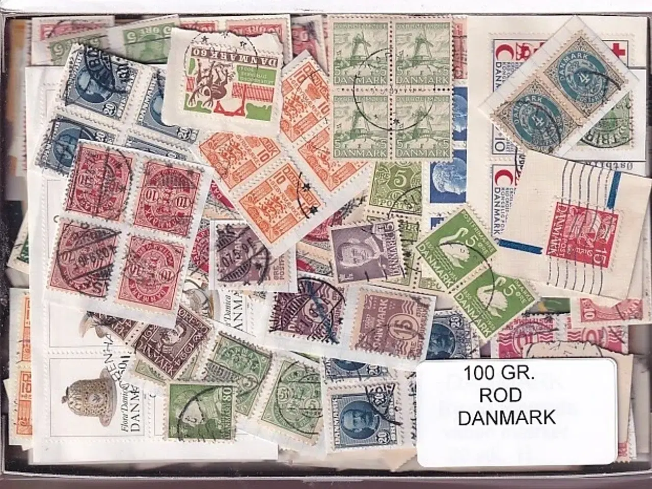 Billede 1 - Danmark 100 g. Frimærke ROD. - Hjemkommet 15 - 11 - 2025