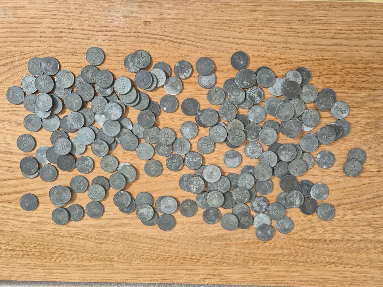 Billede 1 - Danmarks Mønter 5 Øre, 195 stk, 