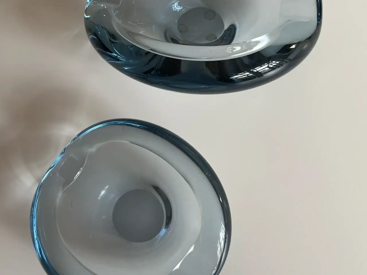 Billede 2 - 2 blå Holmegaard ‘s skåle (askebægre)