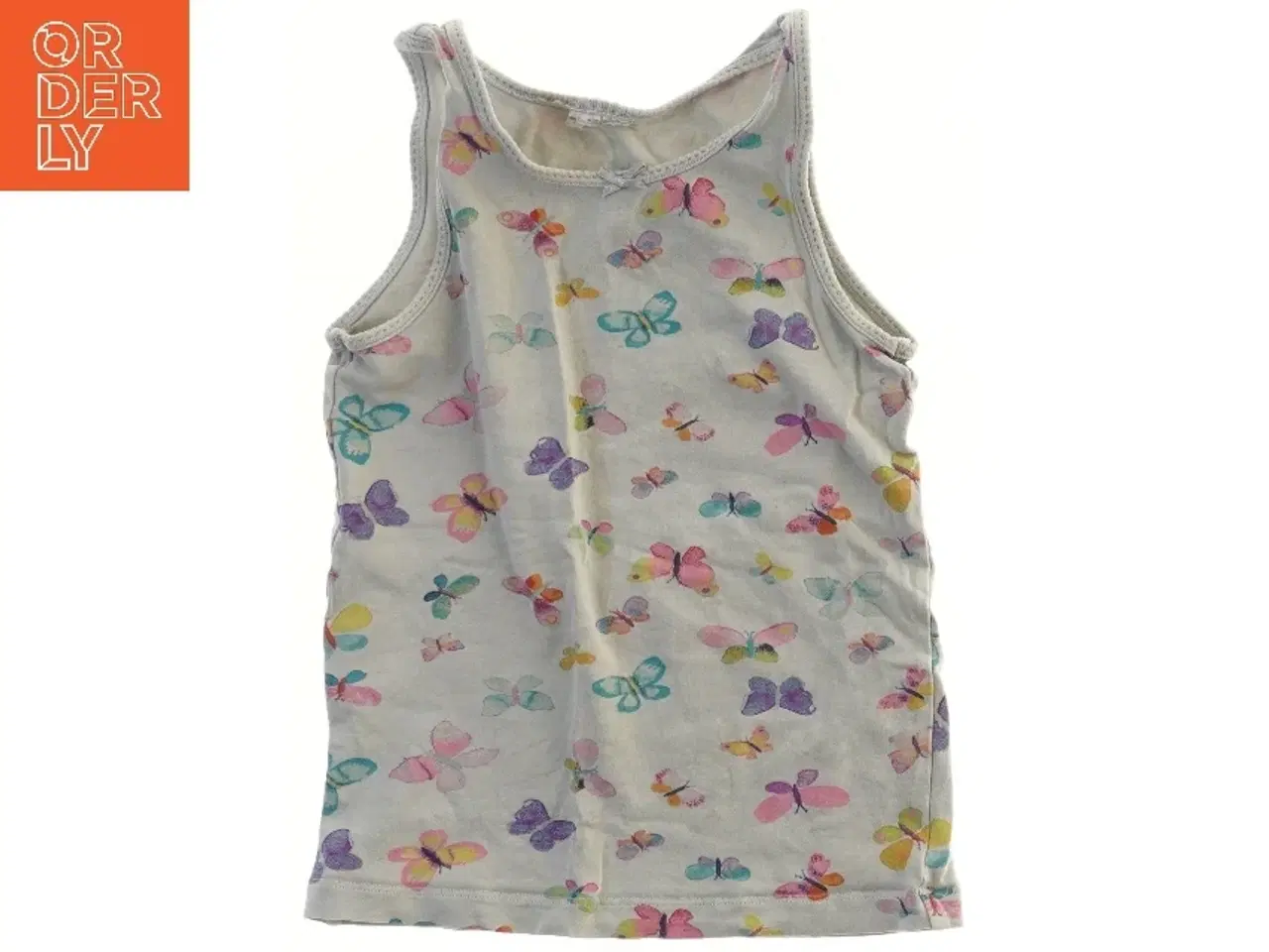 Billede 1 - Sommerbluse med sommerfugleprint (str. 110)