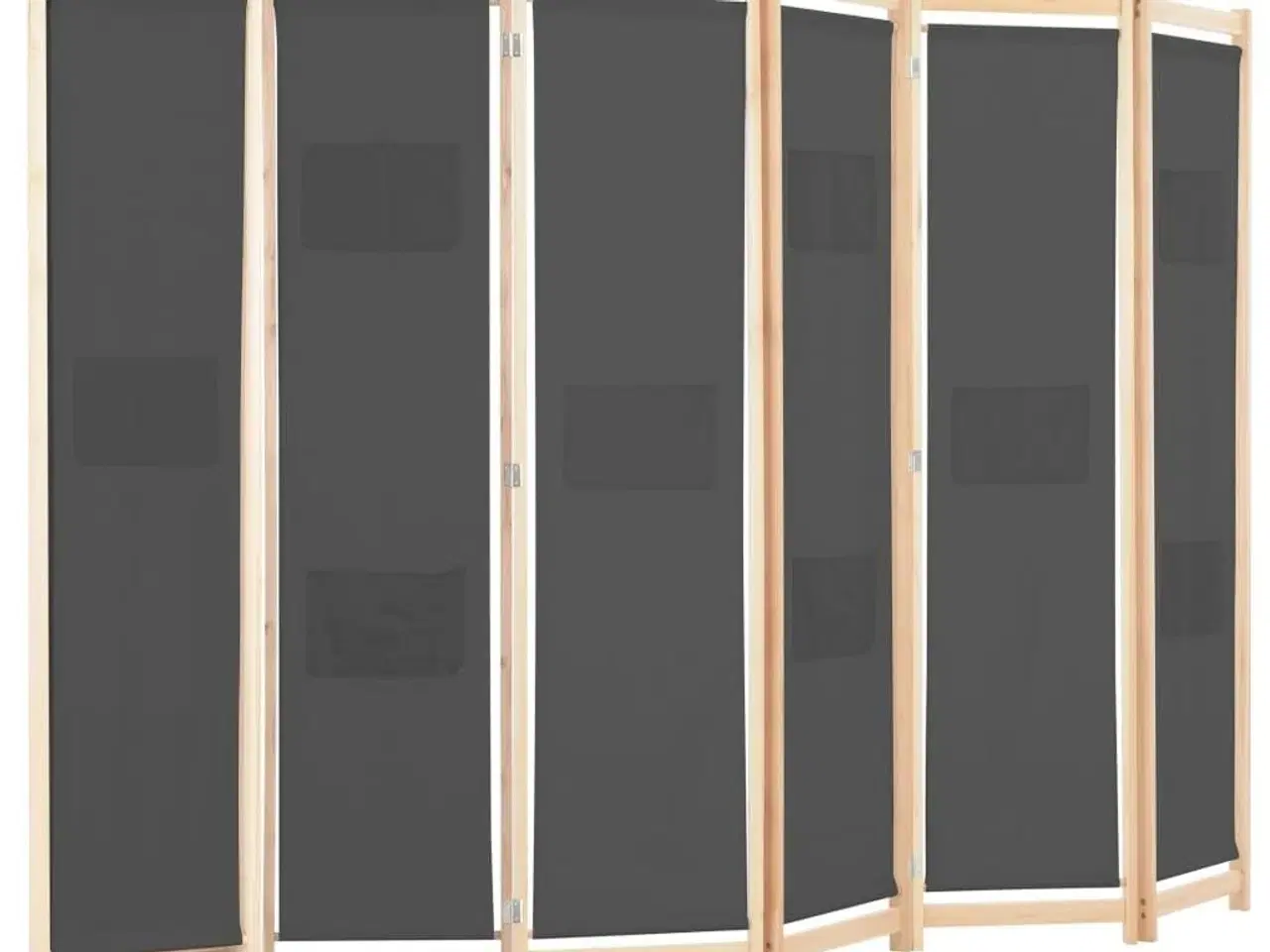 Billede 3 - 6-panelers rumdeler 240 x 170 x 4 cm stof grå