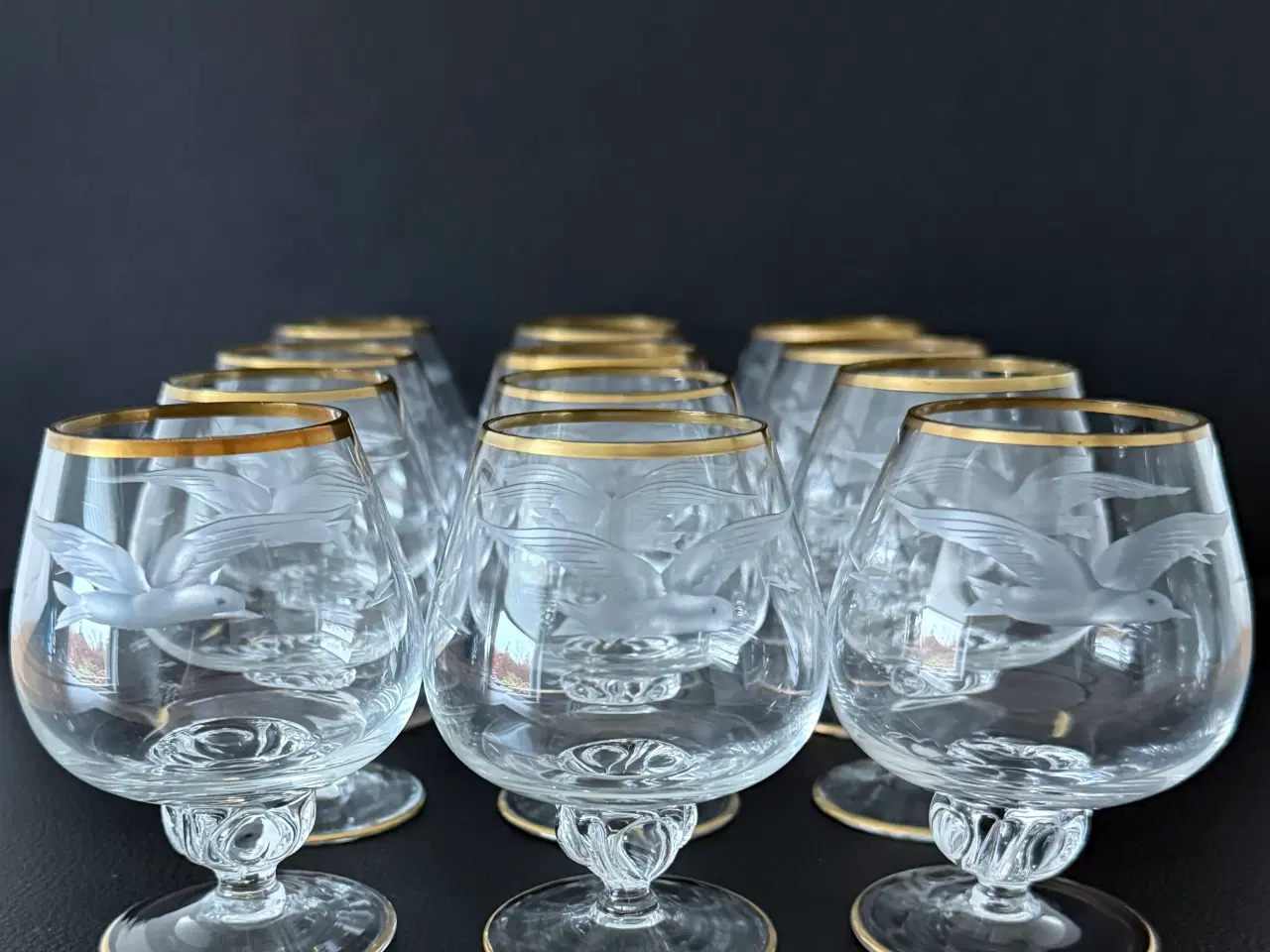 Billede 2 - Lyngby mågeglas med intakt guldkant