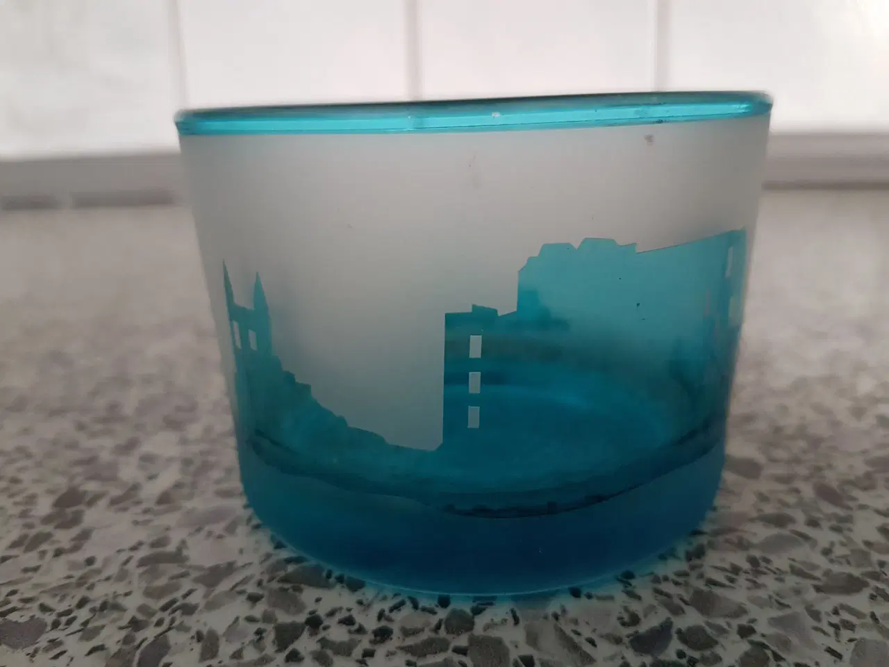 Billede 2 - Blå glas skål