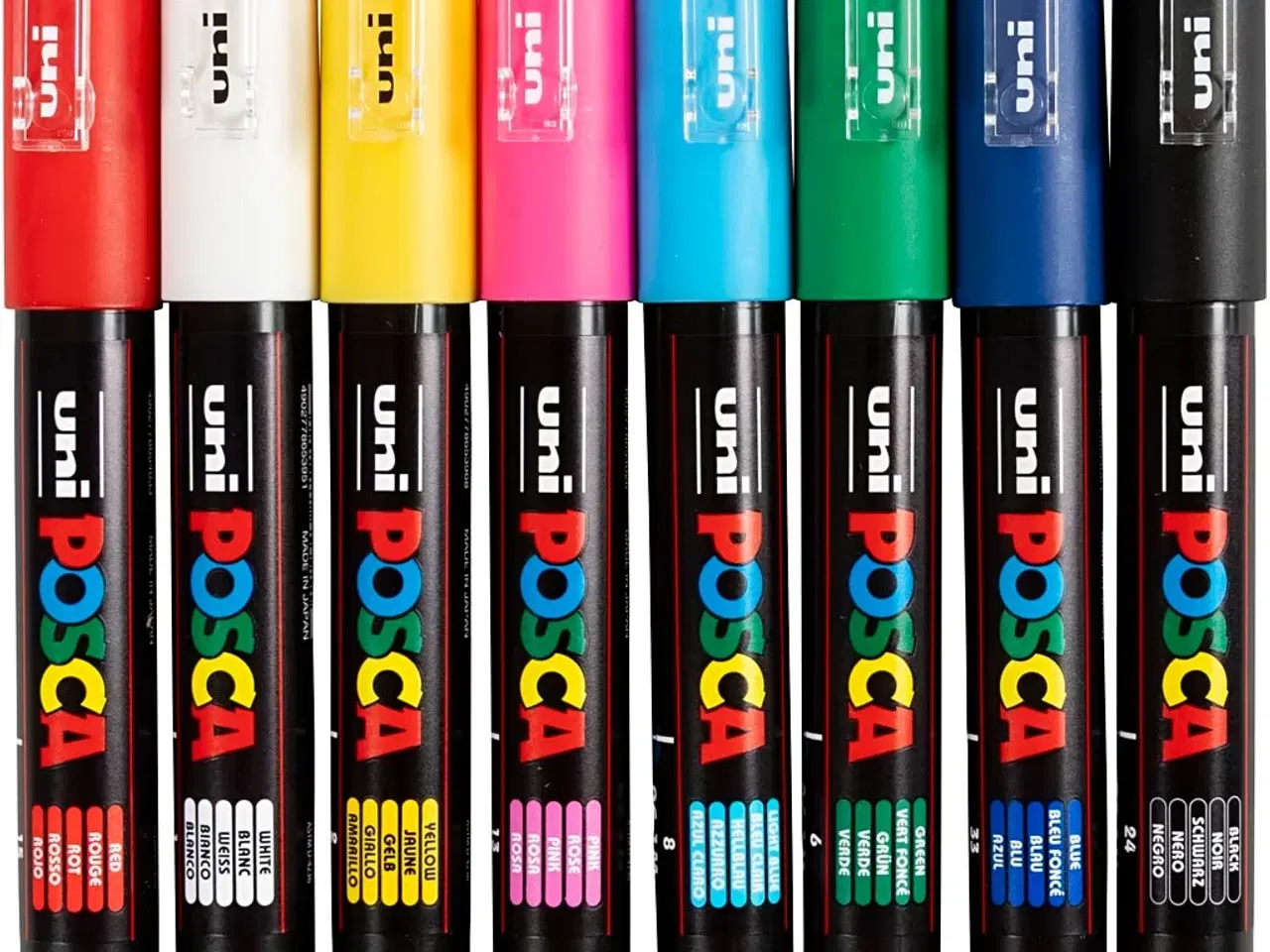 Billede 1 - Posca Tusch, nr. PC-1M, streg 0,7 mm, extra-fine, 8 stk./ 1 stk.
