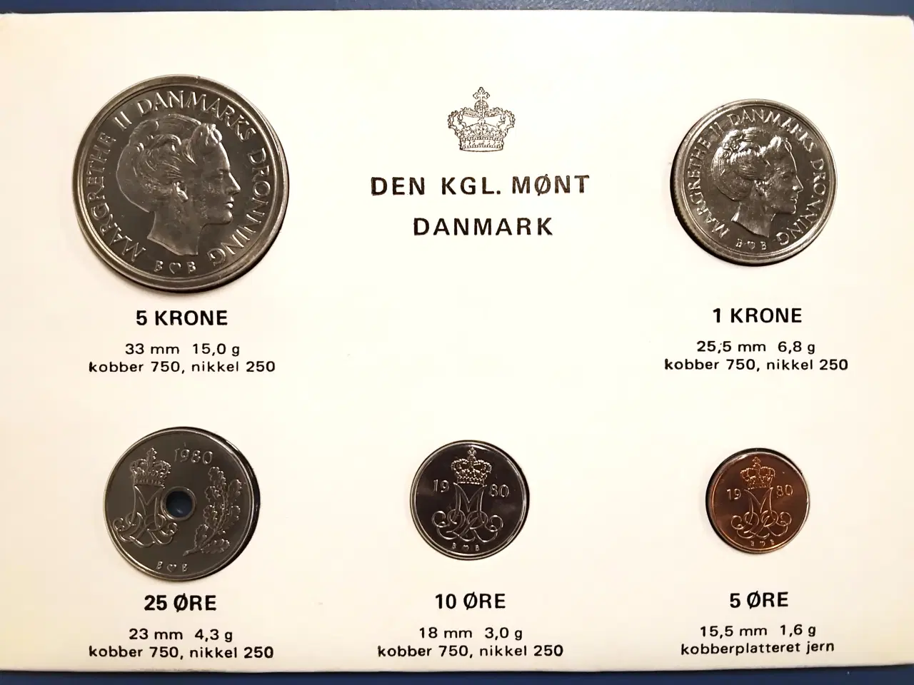 Billede 1 - DET KGL MØNT MØNTSÆT 1980 Det bedste og sjældneste