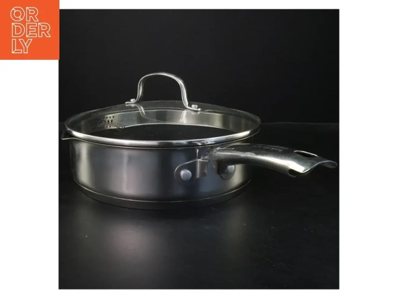 Billede 2 - Stål stegepande med låg (str. Ø 26x7 cm)