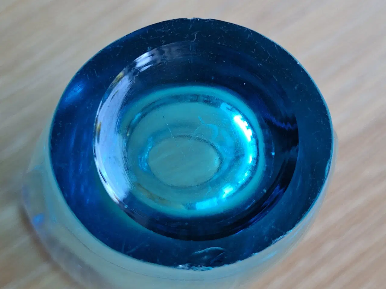Billede 3 - Blå konisk vase