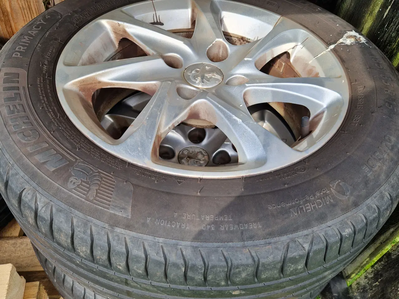 Billede 2 - Originale Peugeot alufælge med Michelin sommerdæk