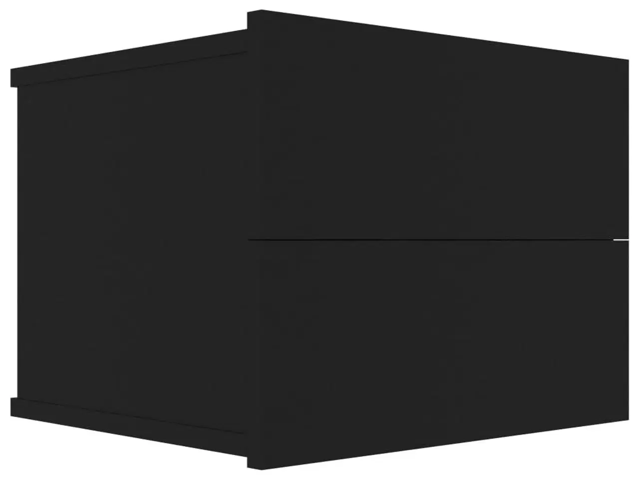Billede 4 - Sengeborde 2 stk. 40x30x30 cm konstrueret træ Sort