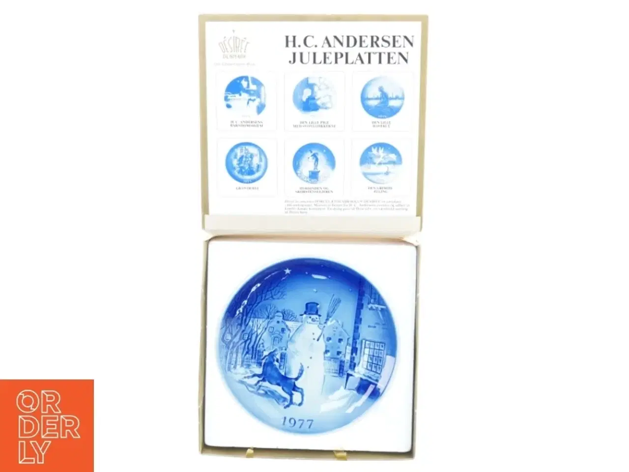Billede 2 - HC Andersen juleplatten fra Porcelænsfabrikken Desirée (str. 19 cm)