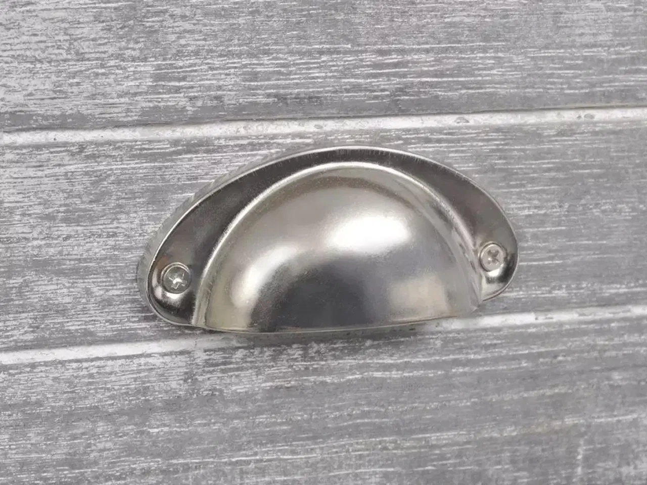 Billede 4 - Sengebord med 1 skuffe grå og hvid