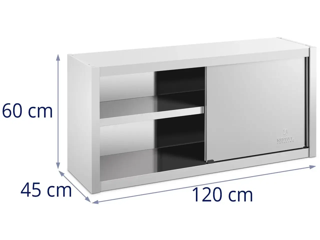 Billede 6 - Vægskab i Rustfrit Stål – 120 x 45 x 60 cm
