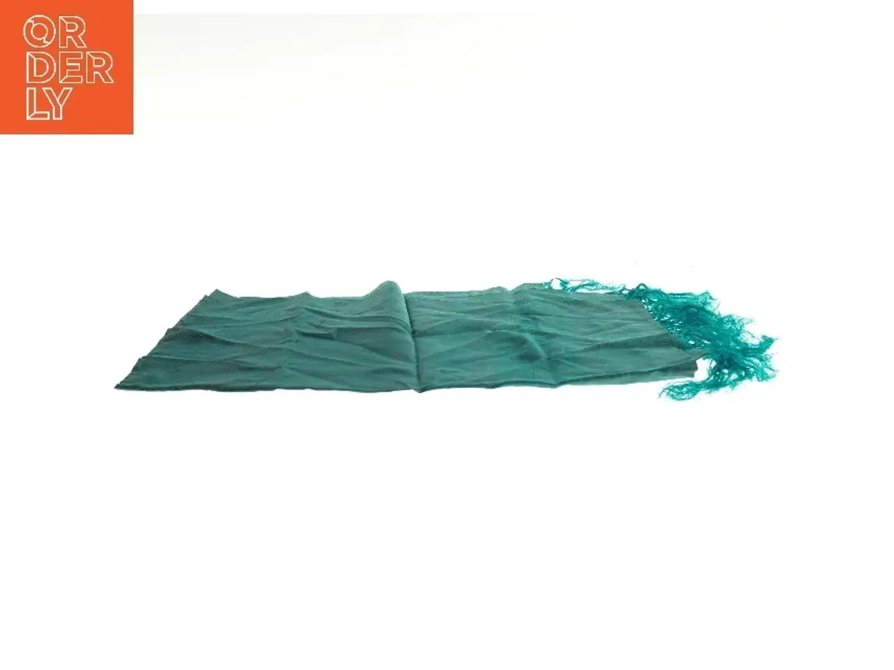 Billede 2 - Nyt Grønt tørklæde med frynser (str. 50x166 cm)