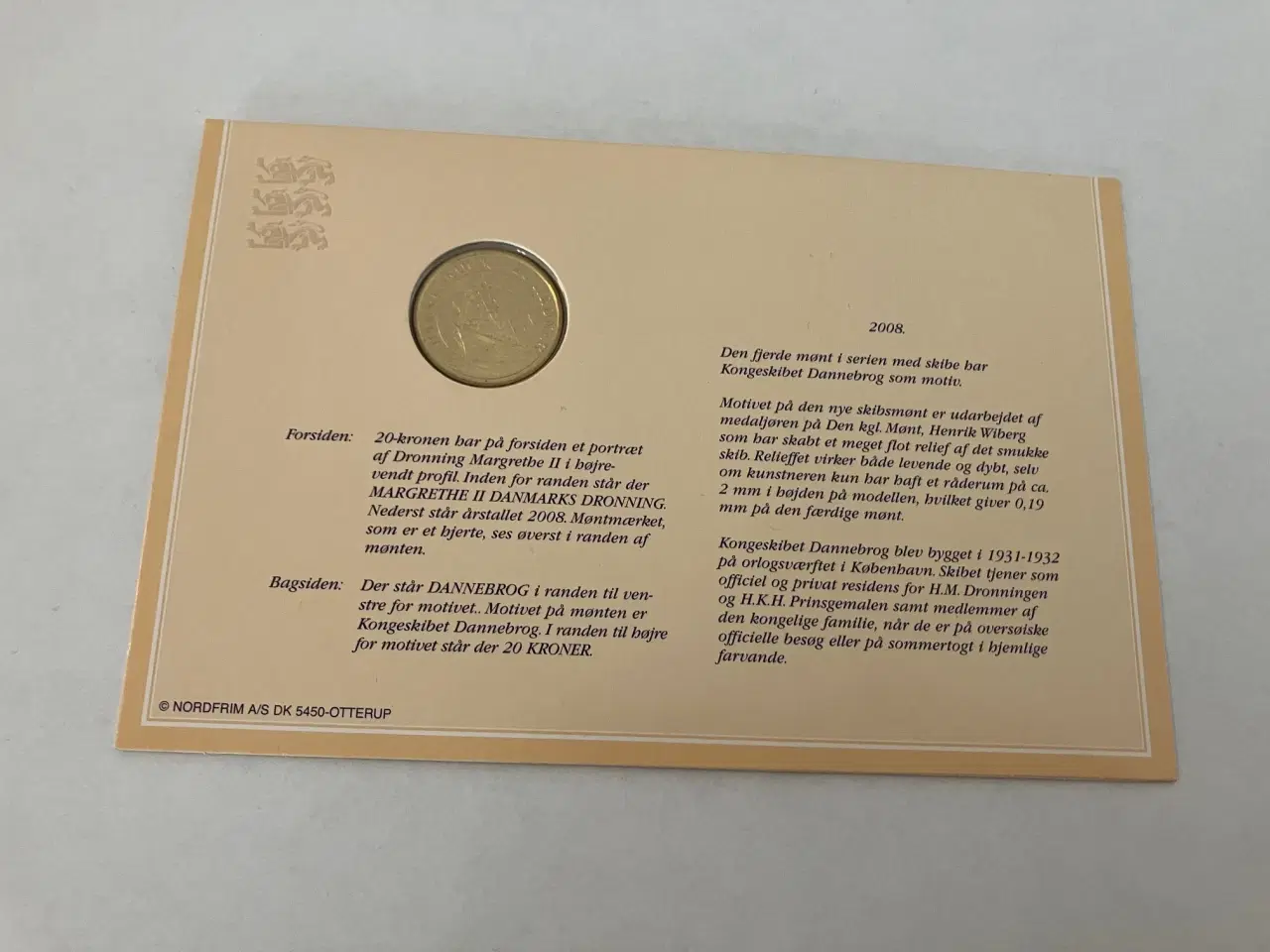 Billede 2 - 20 Kroner Kongeskibet Dannebrog 2008