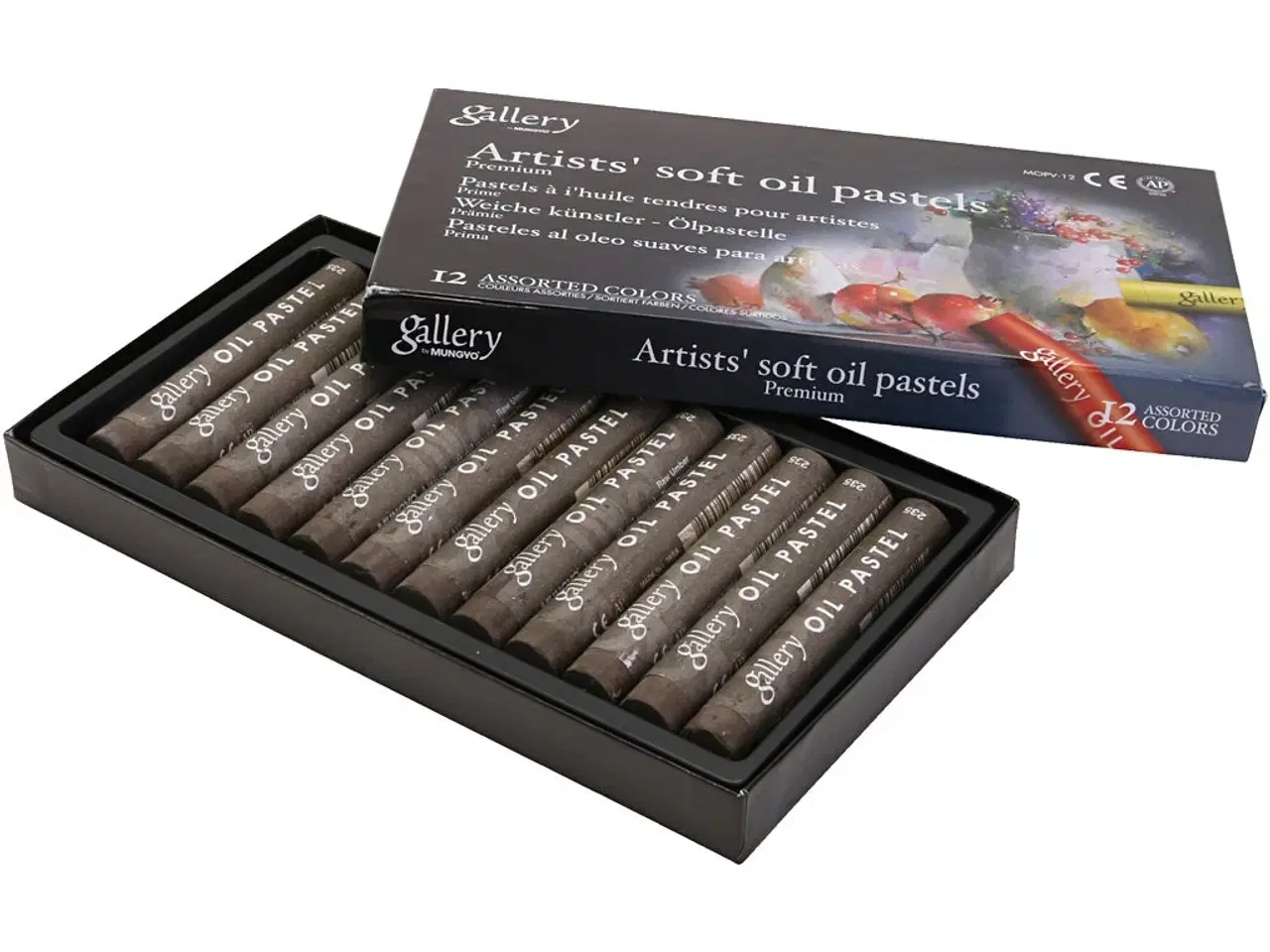 Billede 1 - Gallery Oliepastel, L: 7 cm, diam. 11 mm, tykkelse 11 mm, burnt umber, 12stk./ 1 pk.