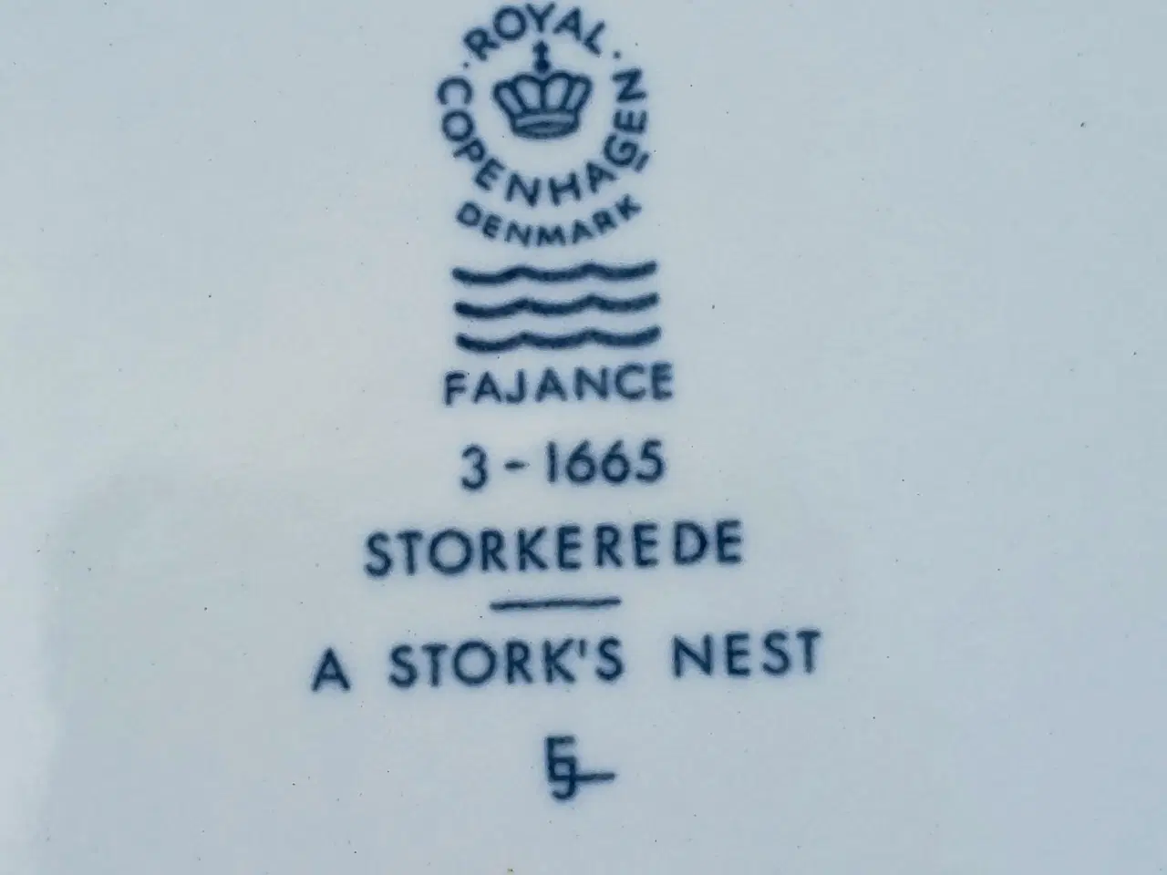 Billede 2 - Royal Copenhagen Fajance vægplade - A Stork's Nest