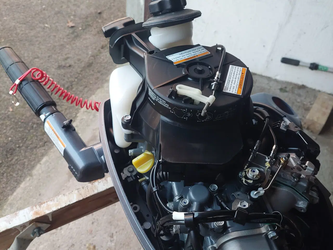 Billede 6 - 5. Hk. 4.takt.Yamaha påhængsmotor med kort ben.