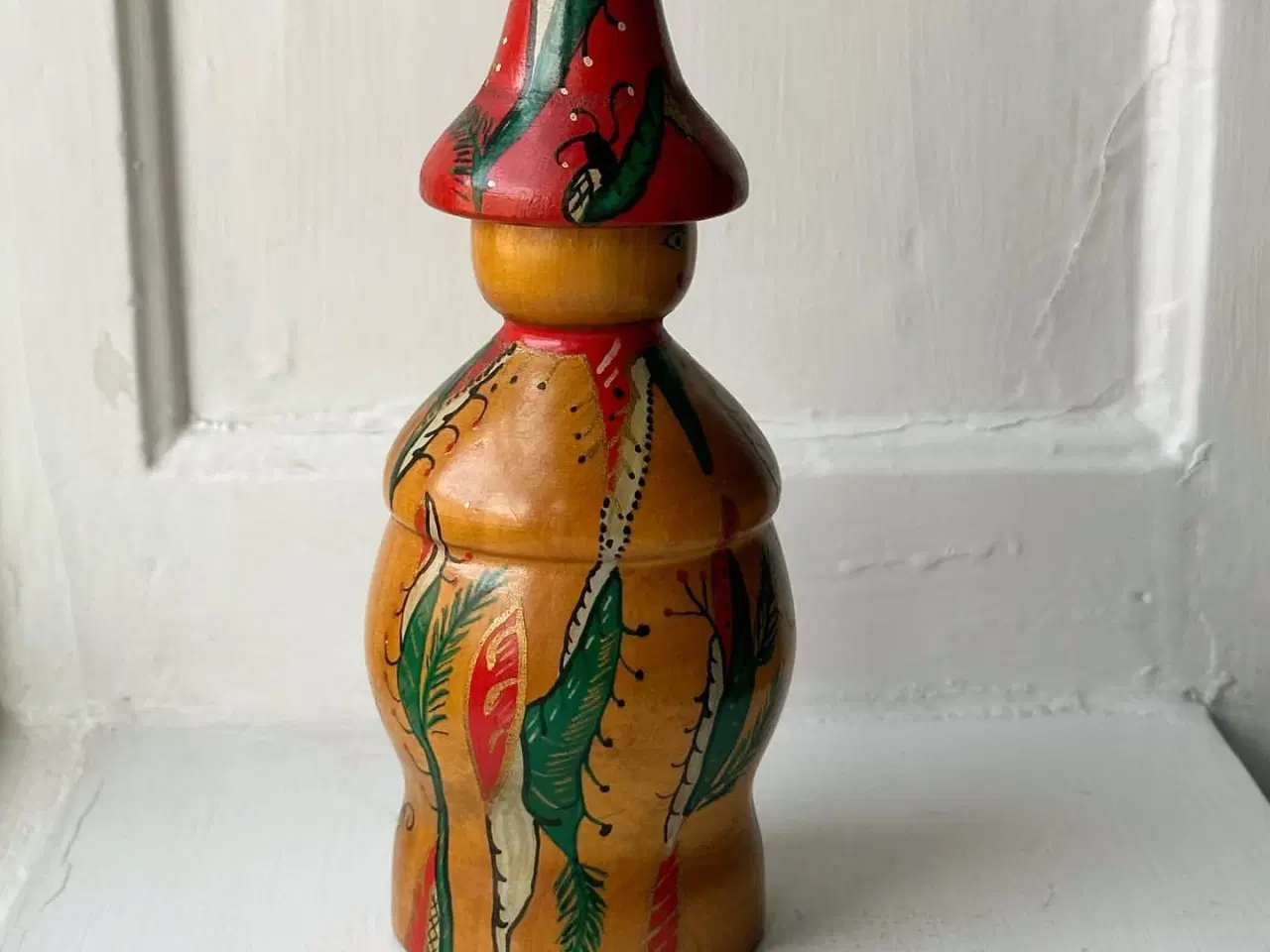 Billede 5 - Håndmalet træfigur m ansigt