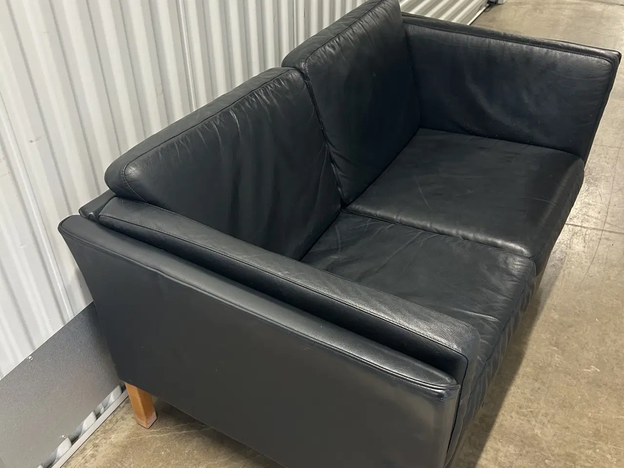 Billede 1 - 2 pers. lædersofa - BD møbler