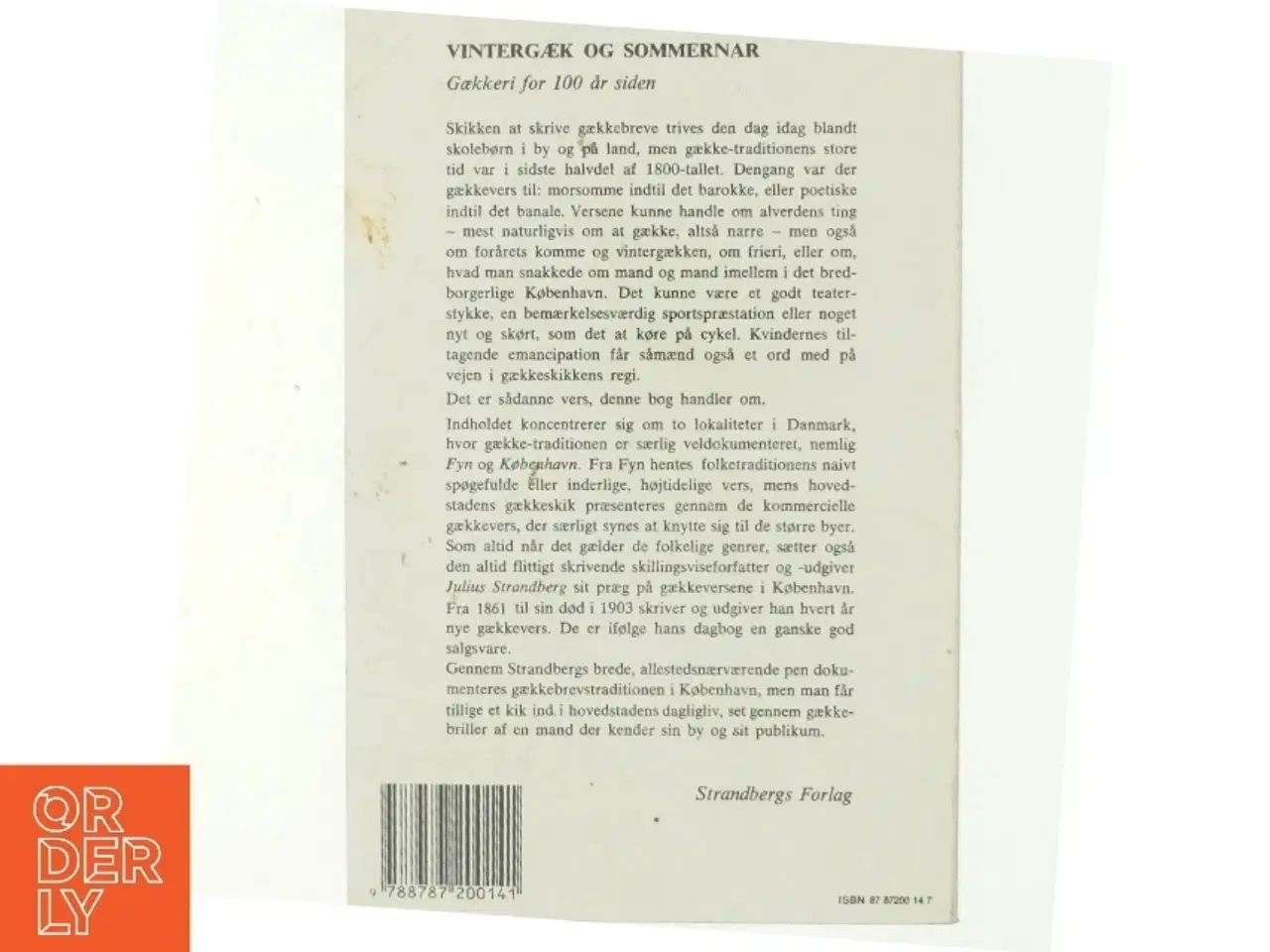 Billede 3 - Vintergæk og sommernar : gækkeri for 100 år siden af Margit Brandt (Bog)
