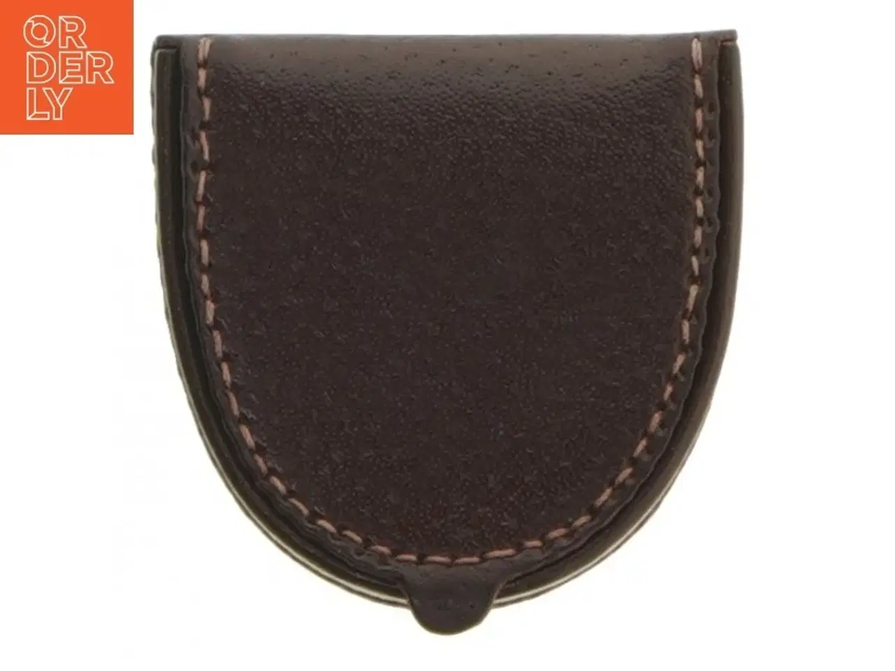 Billede 1 - Læder møntpung (str. 6,5x6,5 cm)