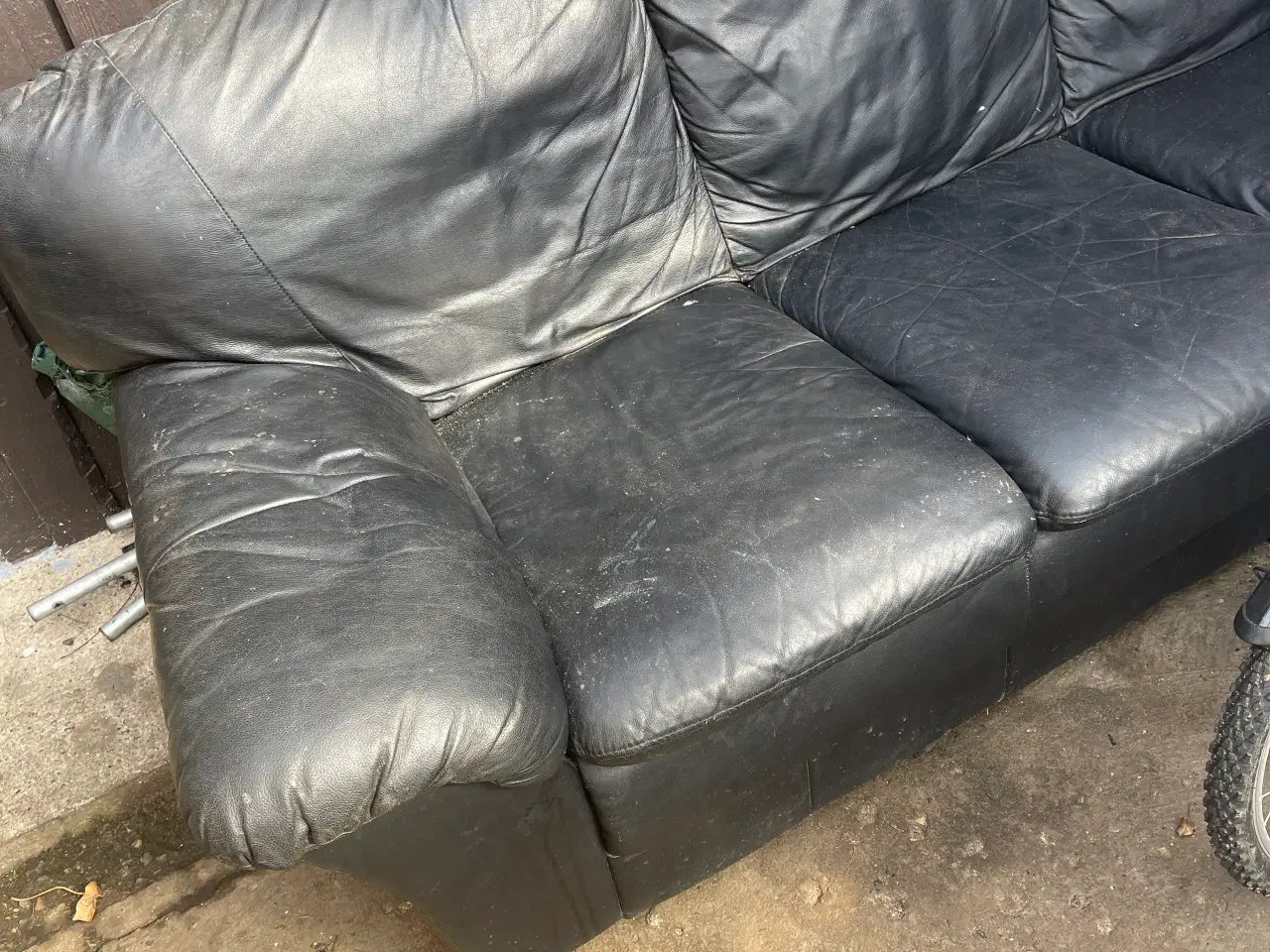 Billede 1 - læder sofa 
