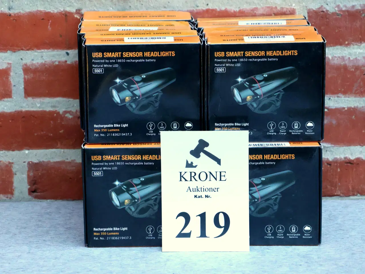 Billede 1 -  20 Stk Opladelige smart sensor cykellygter