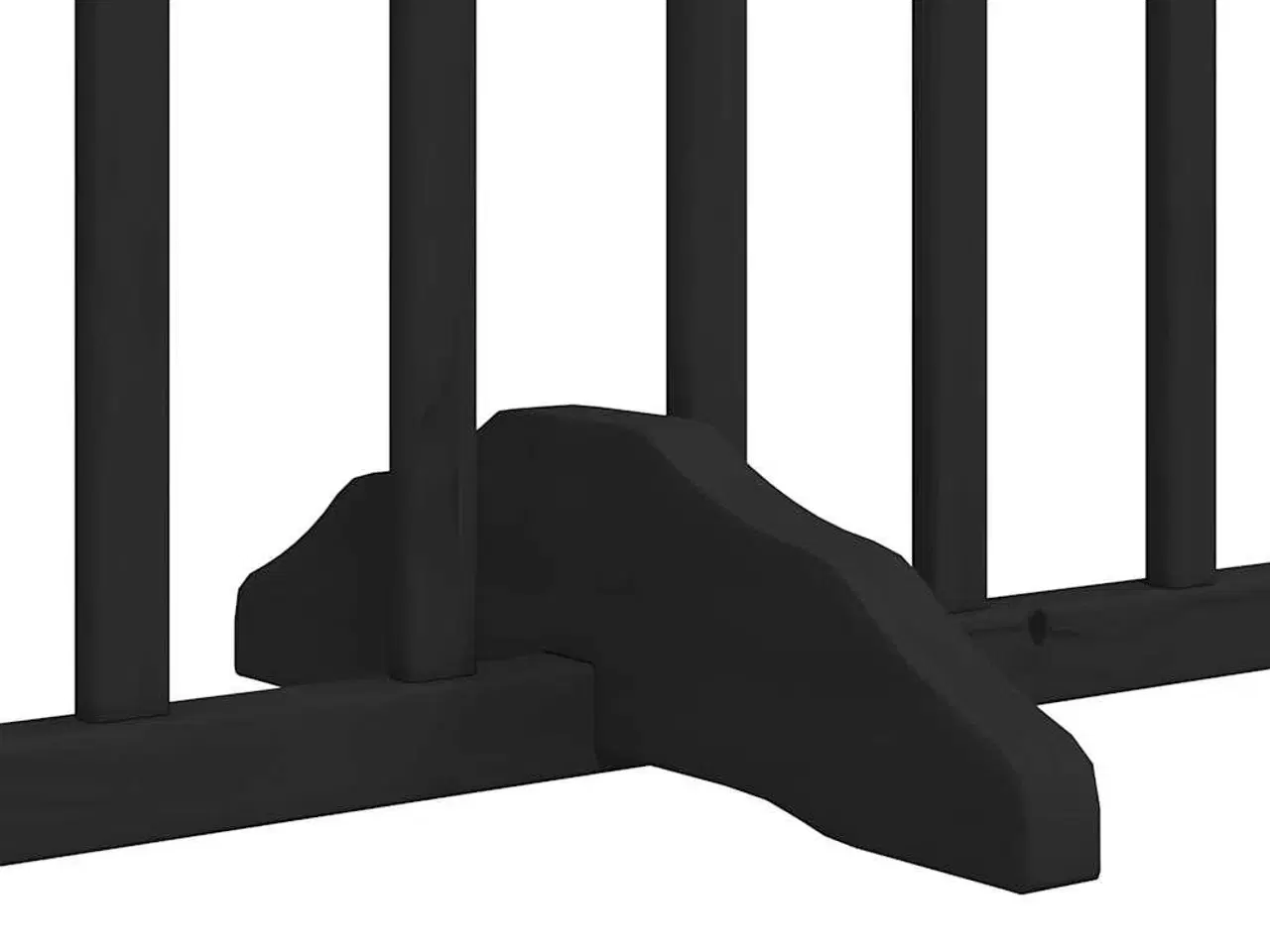 Billede 9 - Hundegitter med dør, foldbar, 4 paneler, sort, 320 cm, poppeltræ